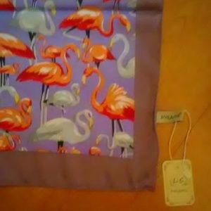 NWT SILK FLAMINGO SCARF